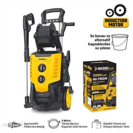SGS Yüksek Basınçlı Yıkama Makinesi 2500 Watt – 170 Bar | İndüksiyon Motor