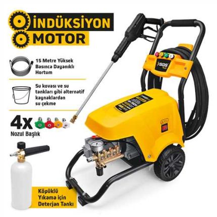 SGS Endüstriyel Yüksek Basınçlı Yıkama Makinası 2200 Watt – 130 Bar | İndüksiyon Motor